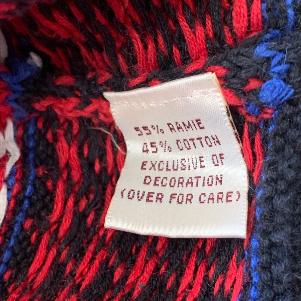 Vintage 90s Susan Bristol Scottie Dog Fair Isle Red Plaid Knit Sweater Large - Picture 11 of 12